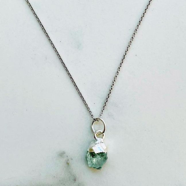 Aquamarine March birthstone necklace e 