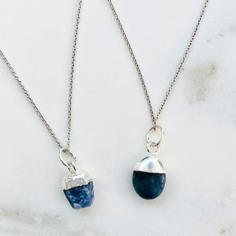 Sapphire September birthstone pendant necklace 