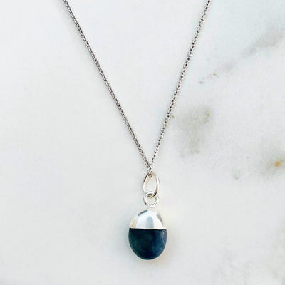 Sapphire September birthstone pendant necklace 