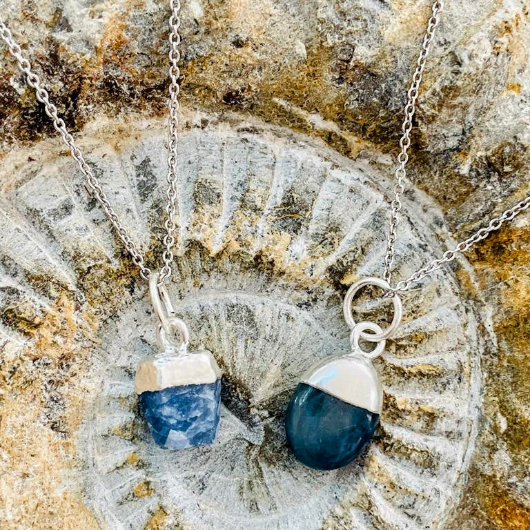 Sapphire September birthstone pendant necklace 