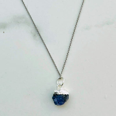 Tanzanite sterling silver December birthstone necklace