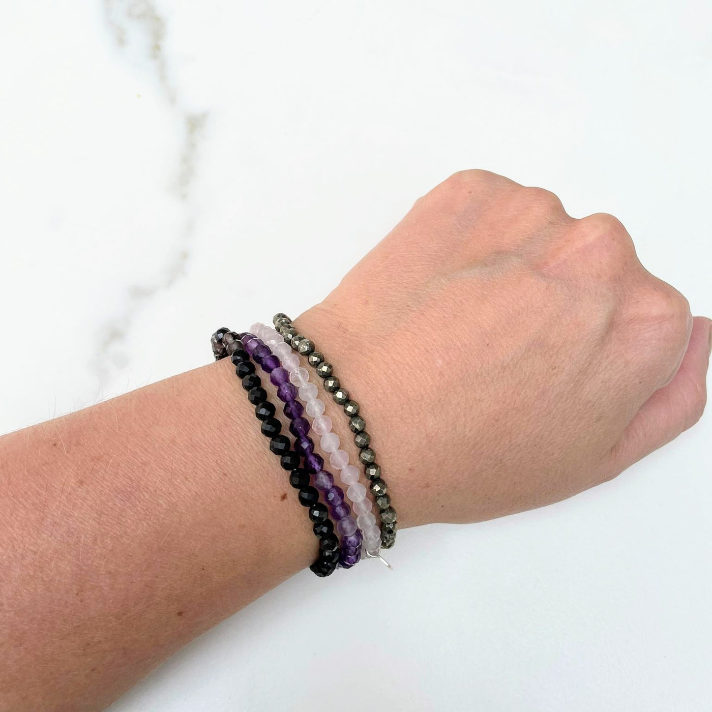 Lapis London Support Through Grief and Hard Times Gemstone Bracelet Quad