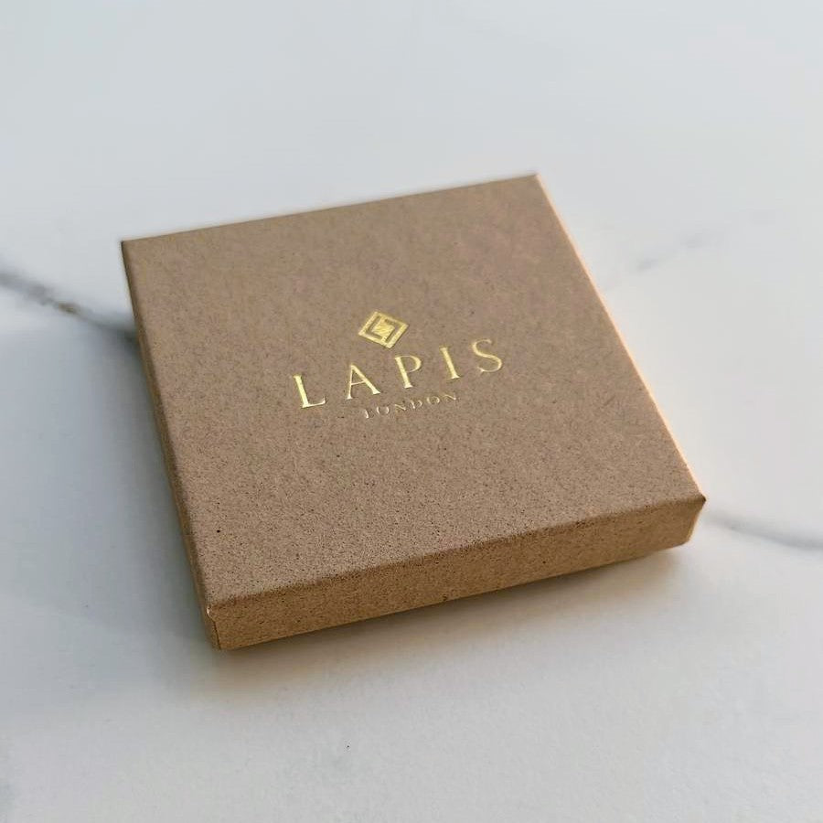The Rectangle Lapis Lazuli Gemstone Necklace - Gold Plated