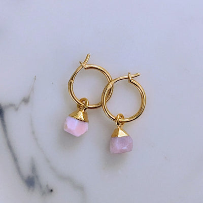 Opal October birthstone earrings