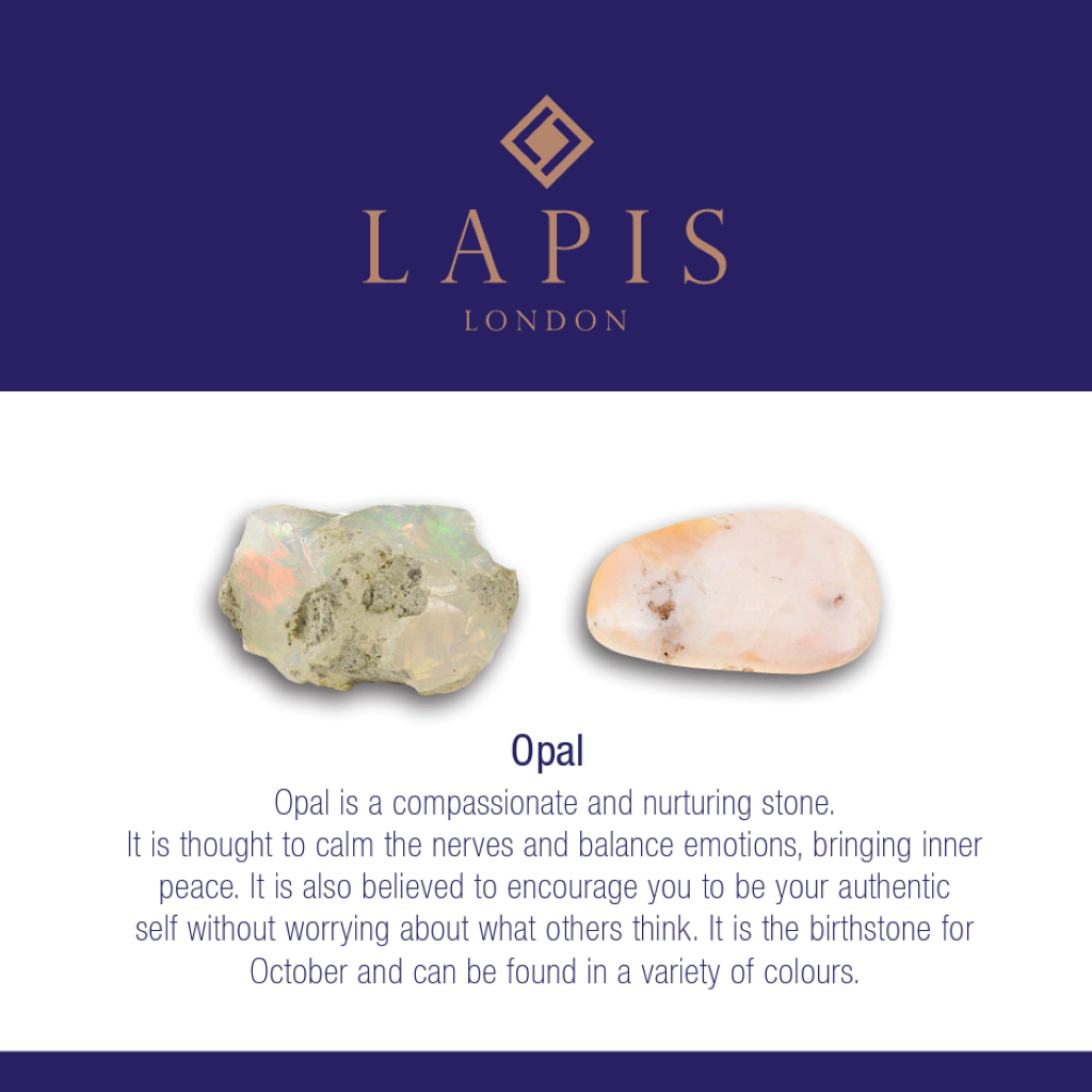 October Birthstone Earrings, Pink Opal - Gold Plated