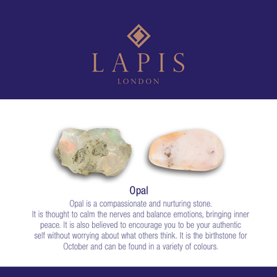 October Birthstone Earrings, Pink Opal - Gold Plated