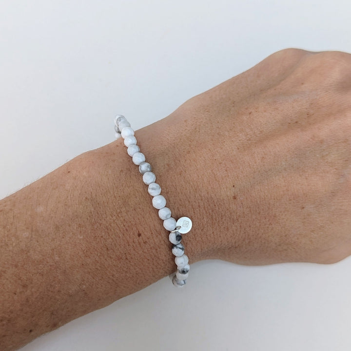 White Howlite Gemstone Bracelet