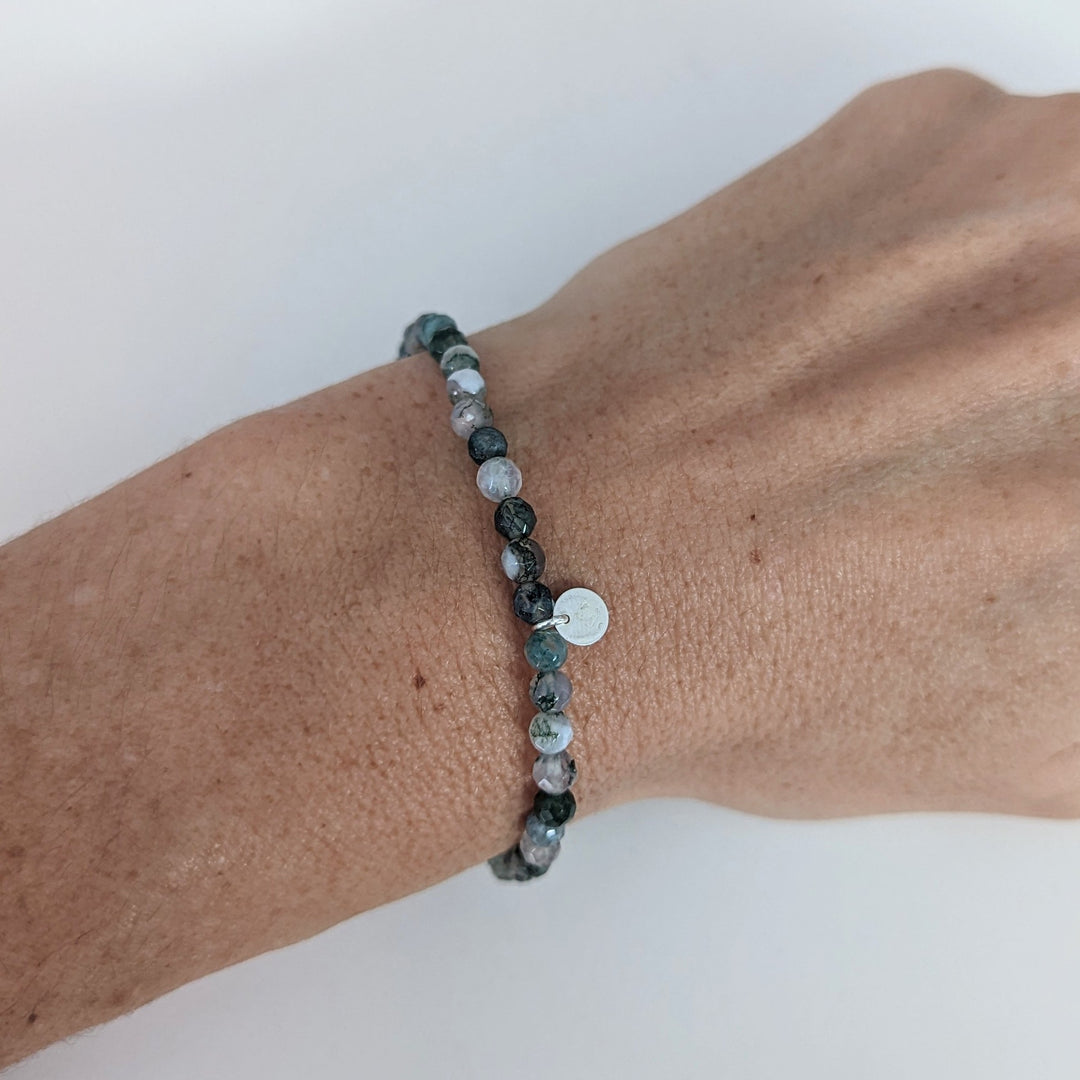 moss agate gemstone bracelet