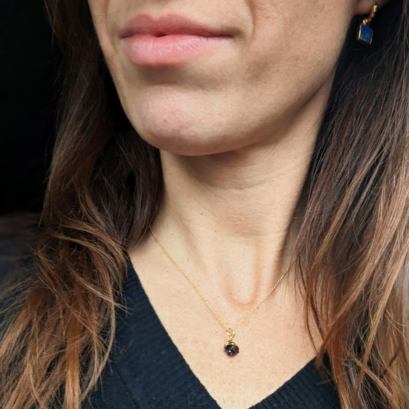 Garnet January birthstone necklace