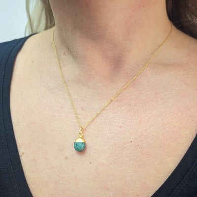 Emerald May birthstone necklace