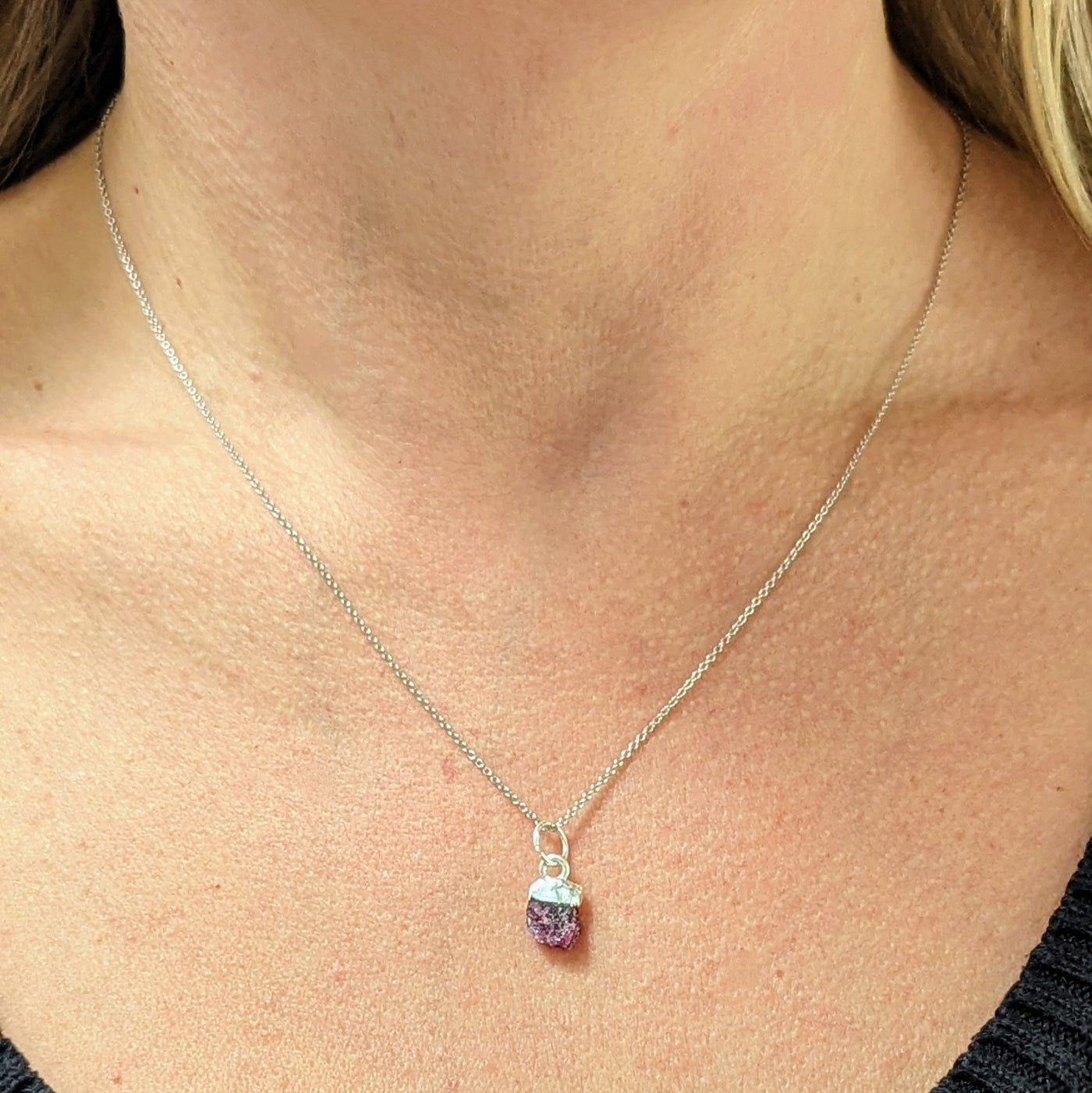 Ruby July birthstone necklace