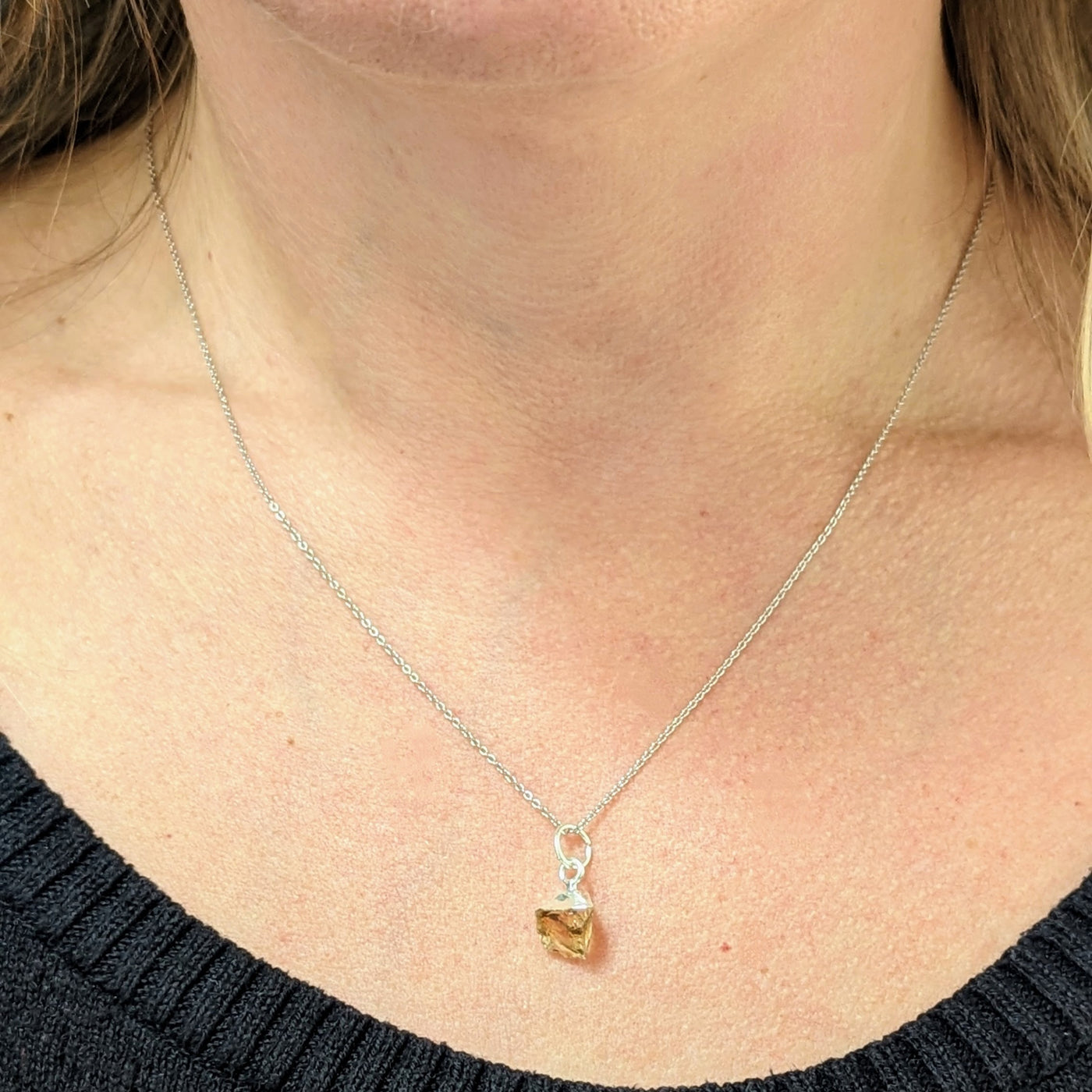 Citrine November birthstone necklace