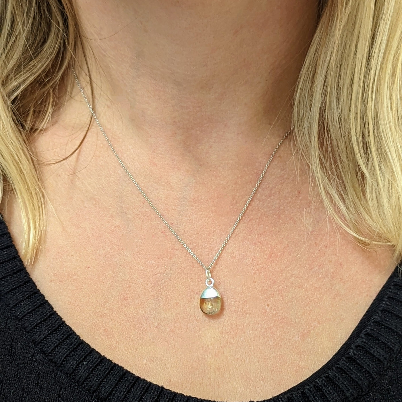 Citrine November birthstone necklace