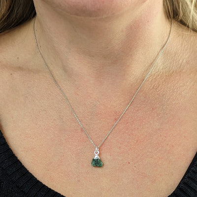 Emerald May birthstone necklace