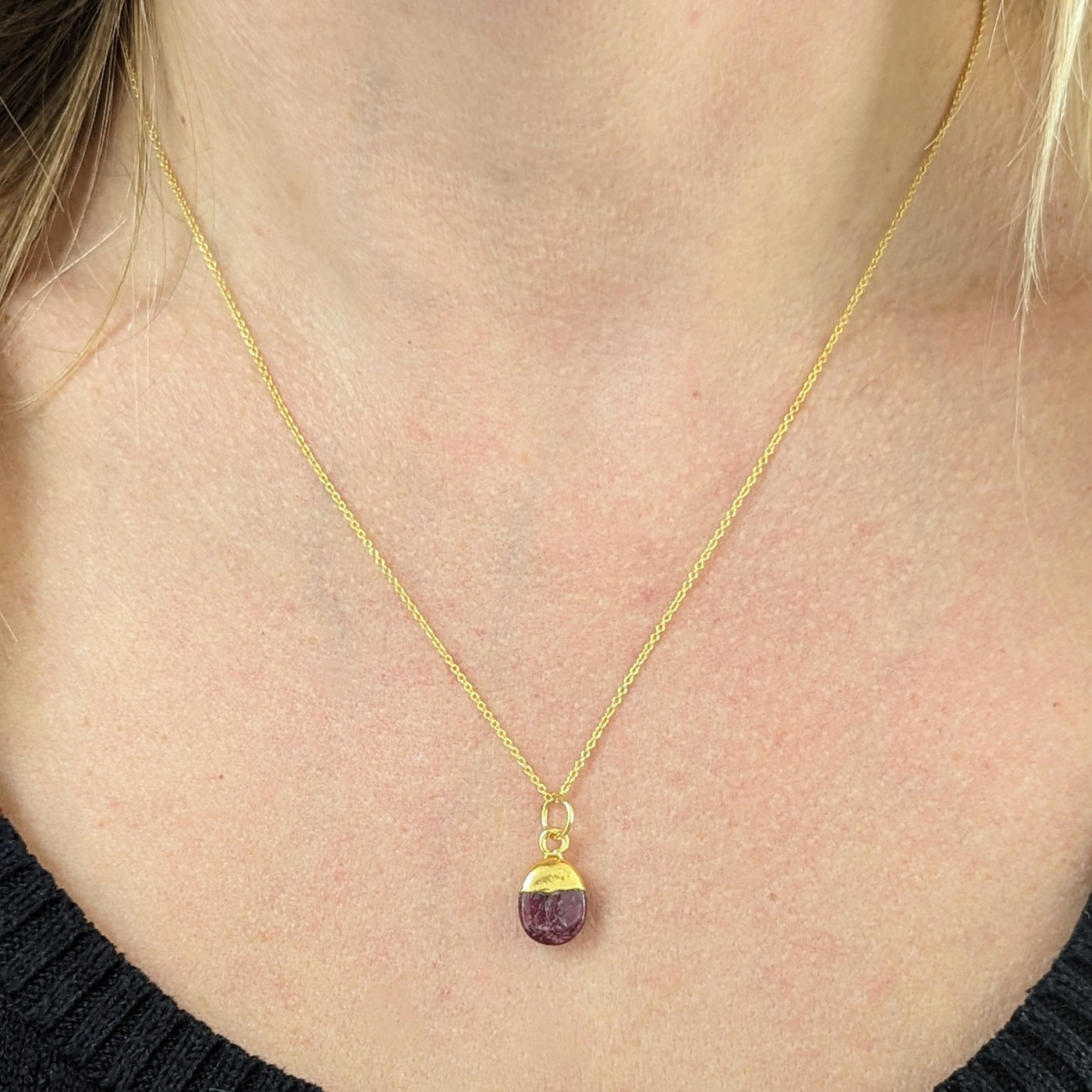 Ruby July birthstone necklace