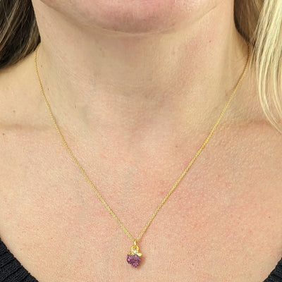 Ruby July birthstone necklace