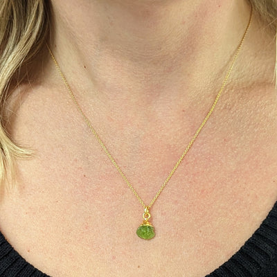 Peridot August birthstone necklace