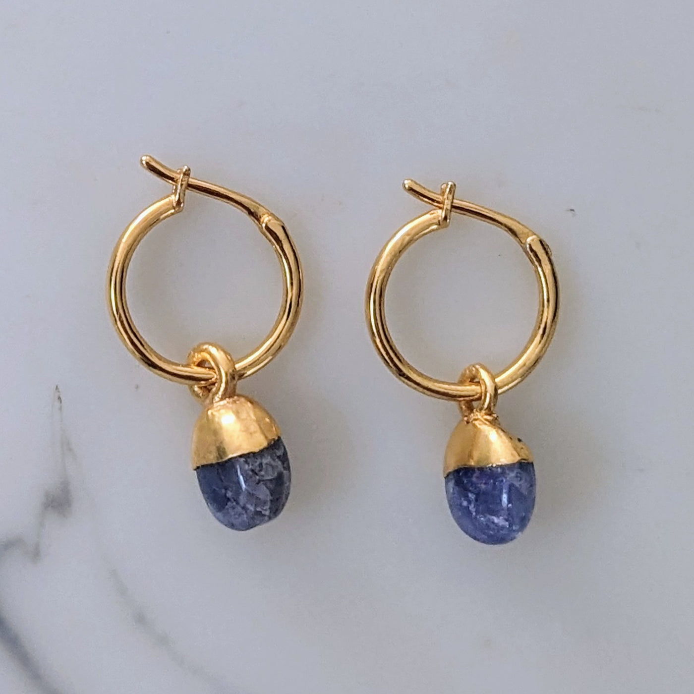 December tanzanite birthstone earrings