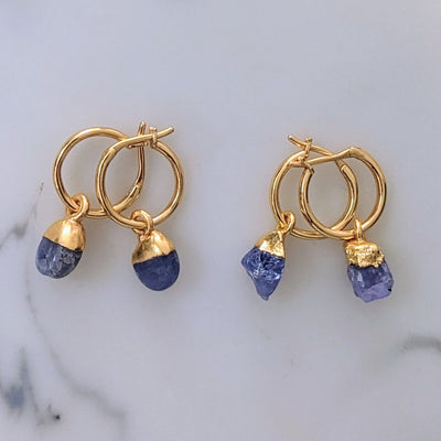 December Tanzanite birthstone earrings