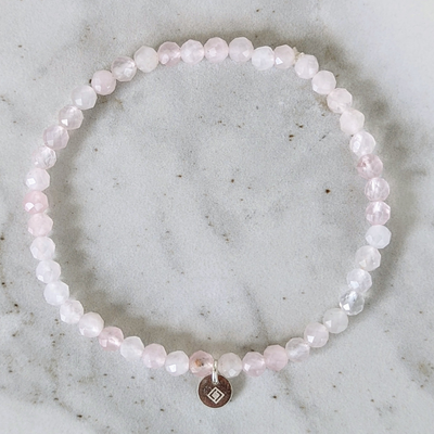 Children's Rose quartz gemstone bracelet 