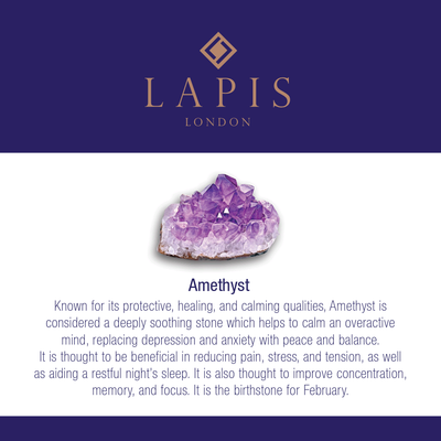 Lapis London Amethyst gemstone meaning card