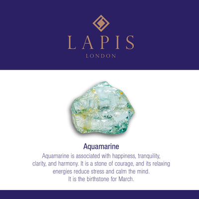 Lapis London Aquamarine gemstone meaning card