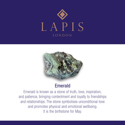 Lapis London emerald gemstone meaning card