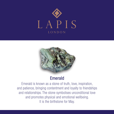 Lapis London Emerald gemstone meaning card