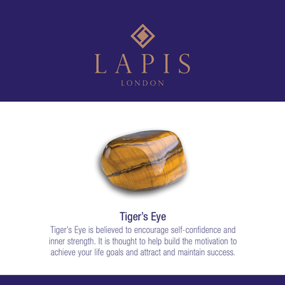Men's Tiger's Eye Gemstone Intention Bracelet - 6mm, Smooth