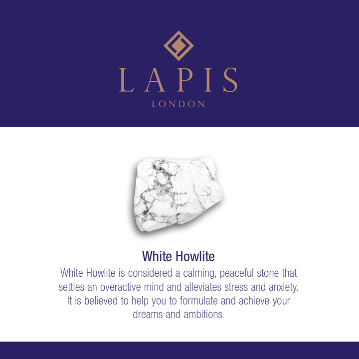 Lapis London White Howlite Gemstone Meaning Card
