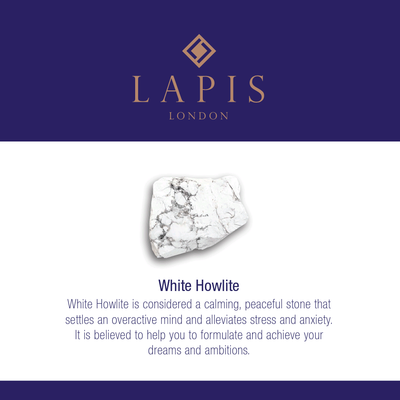 Lapis London White Howlite Gemstone Meaning Card