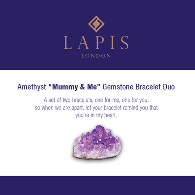 Amethyst "Mummy & Me" Gemstone Bracelet Set