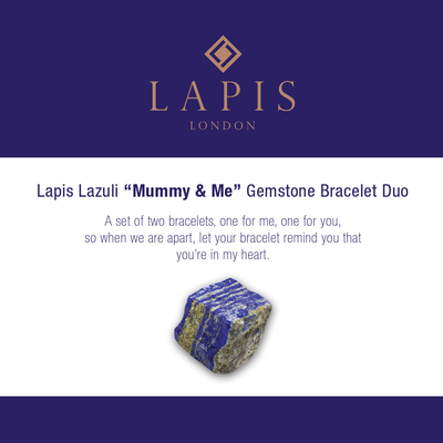 Lapis Lazuli "Mummy & Me" Gemstone Bracelet Set