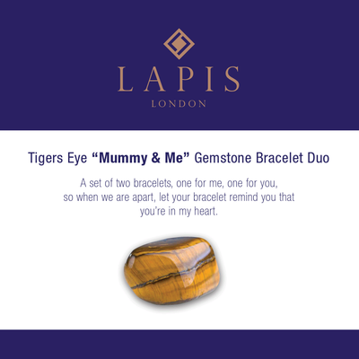 Tiger's Eye "Mummy and Me" Gemstone Bracelet Duo set