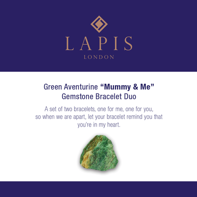 Green Aventurine "Mummy & Me" Gemstone Bracelet Duo