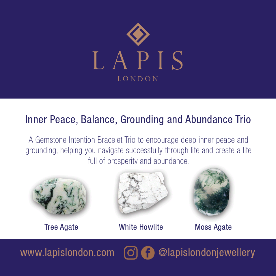 Inner Peace, Balance, Grounding and Abundance Gemstone Bracelet Set