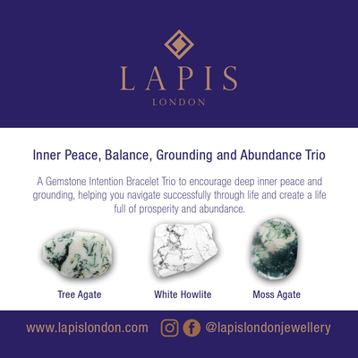 Inner Peace, Balance, Grounding and Abundance Gemstone Bracelet Set