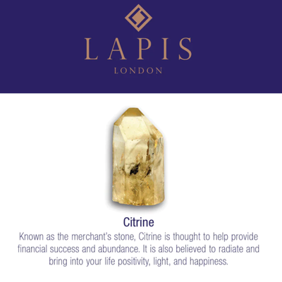 Lapis London Citrine gemstone meaning card