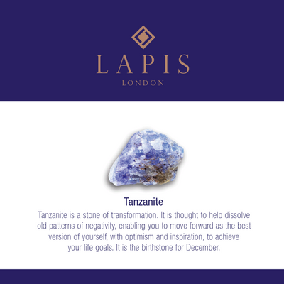 Lapis London tanzanite gemstone meaning card