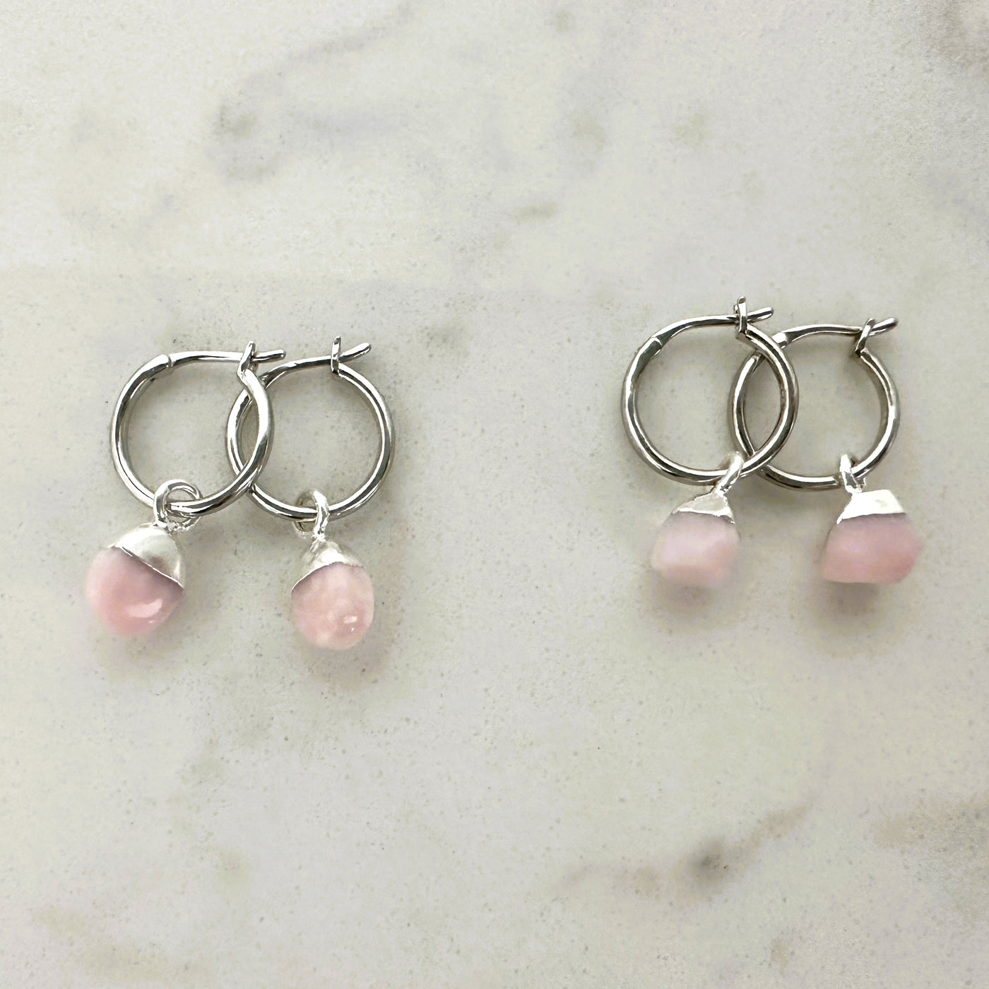 opal October birthstone earrings