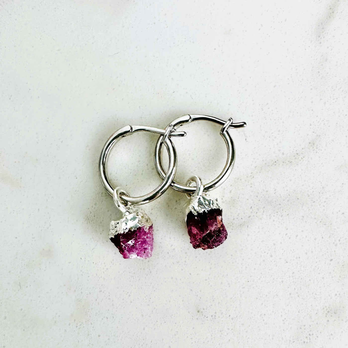 ruby june birthstone earrings