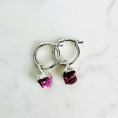 ruby june birthstone earrings