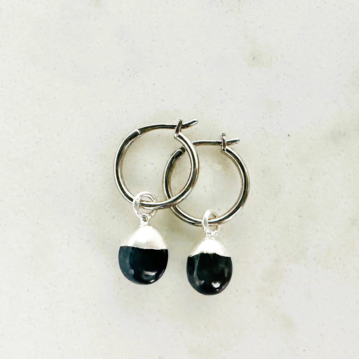 silver tanzanite December birthstone earrings